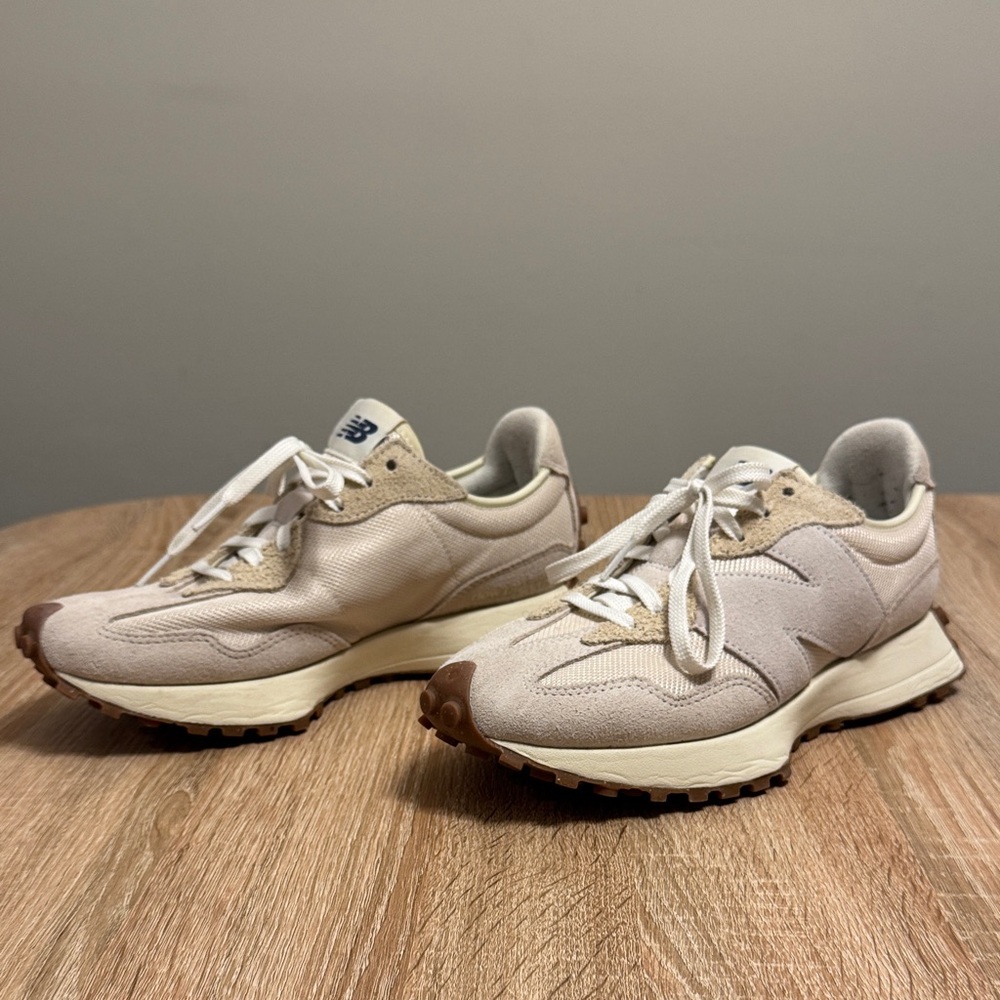 New Balance Beige and Creme Sneakers